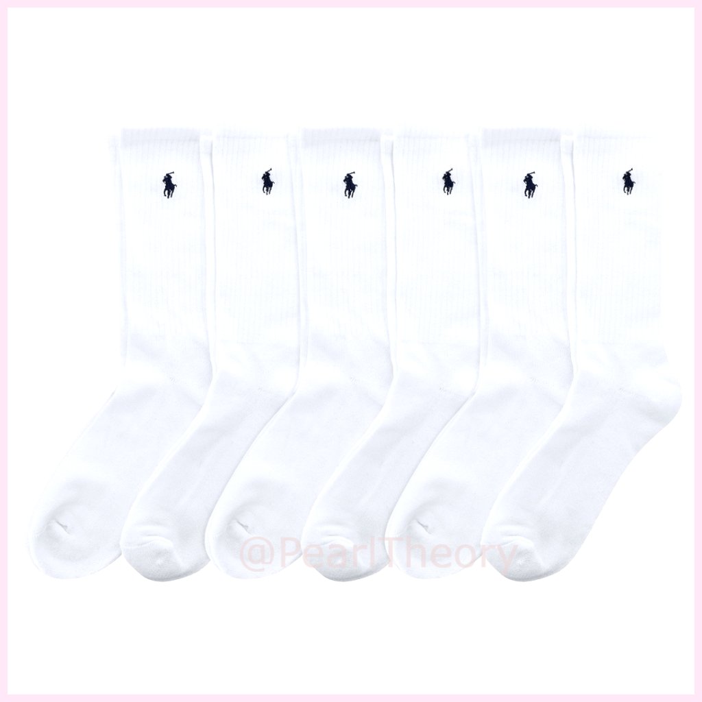 Performance Crew Socks 6 Pack, Cotton, Moisture Wicking